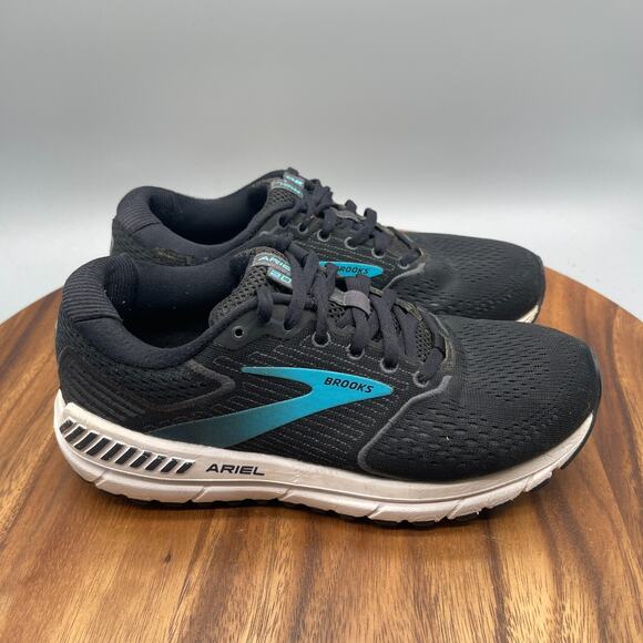 Brooks Ariel 20 Shoes Womens Size 7.5 Black Running Comfort Walking Gym Sneakers - Picture 1 of 8